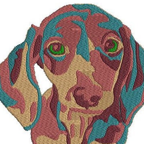 Dachshund Embroidery Machine Designs Dog Pes Animal Pattern Etsy
