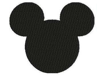 Mouse Head Silhouette Machine Embroidery Design