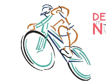 Mountain Bike Machine Embroidery Design