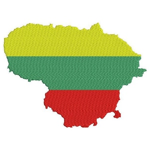 Latvia Flag Embroidery Design, Flag Of Lithuania,Map Embroidery Pattern, Lithuania Embroidery, Map Embroidery, Banner, Map, Instant Download