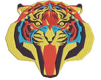 Tiger Embroidery Design, Tiger Embroidery, Tiger Head Embroidery Pattern, Embroidery Art, Digital Download