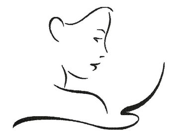 Line Art Embroidery, Woman Embroidery Design, Wall Art Embroidery, One Line Drawing, Scandinavian Embroidery, Minimalist Embroidery