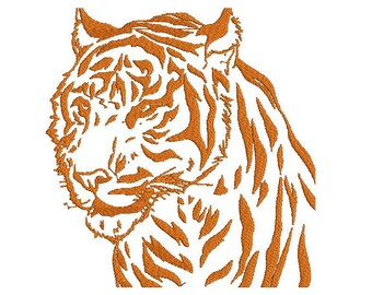 Tiger Embroidery Design, Tiger Embroidery, Tiger Head Embroidery Pattern, Embroidery Art, Digital Download