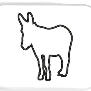 Donkey Applique Embroidery Design, Donkey Applique, Mule Design, Donkey Embroidery, Farm Applique, Applique Design, Children Embroidery