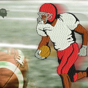 Football Player Embroidery Design, Football Embroidery, Sports Embroidery, Super Bowl, Football Coach Gift, Sports Fan Gift