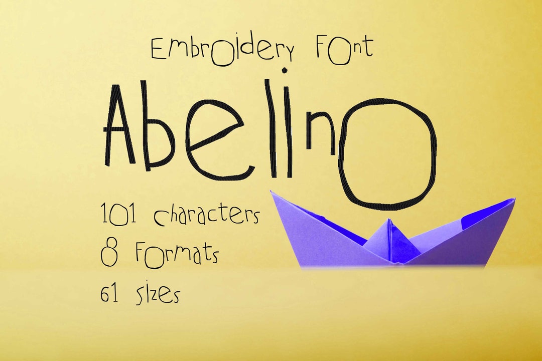 Abel Rios Lettering Abelino Child Handwriting Embroidery Font, Children School Fonts, Kids ...