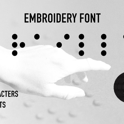 Tactile Alphabet Embroidery Font Braille Font Embroidery Etsy