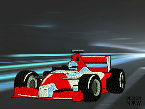 Formula One Racing Embroidery Design, Formula Auto Racing Embroidery Pattern, Motorsport Design, Car Racing, Auto Art, Digital Download