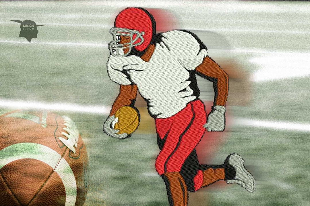 Football Player Embroidery Design, Football Embroidery, Sports Embroidery, Super Bowl, Football