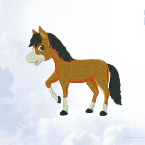 Pony Embroidery Design, Little Horse Embroidery, Children Animals Digital Designs For Embroidery Machines