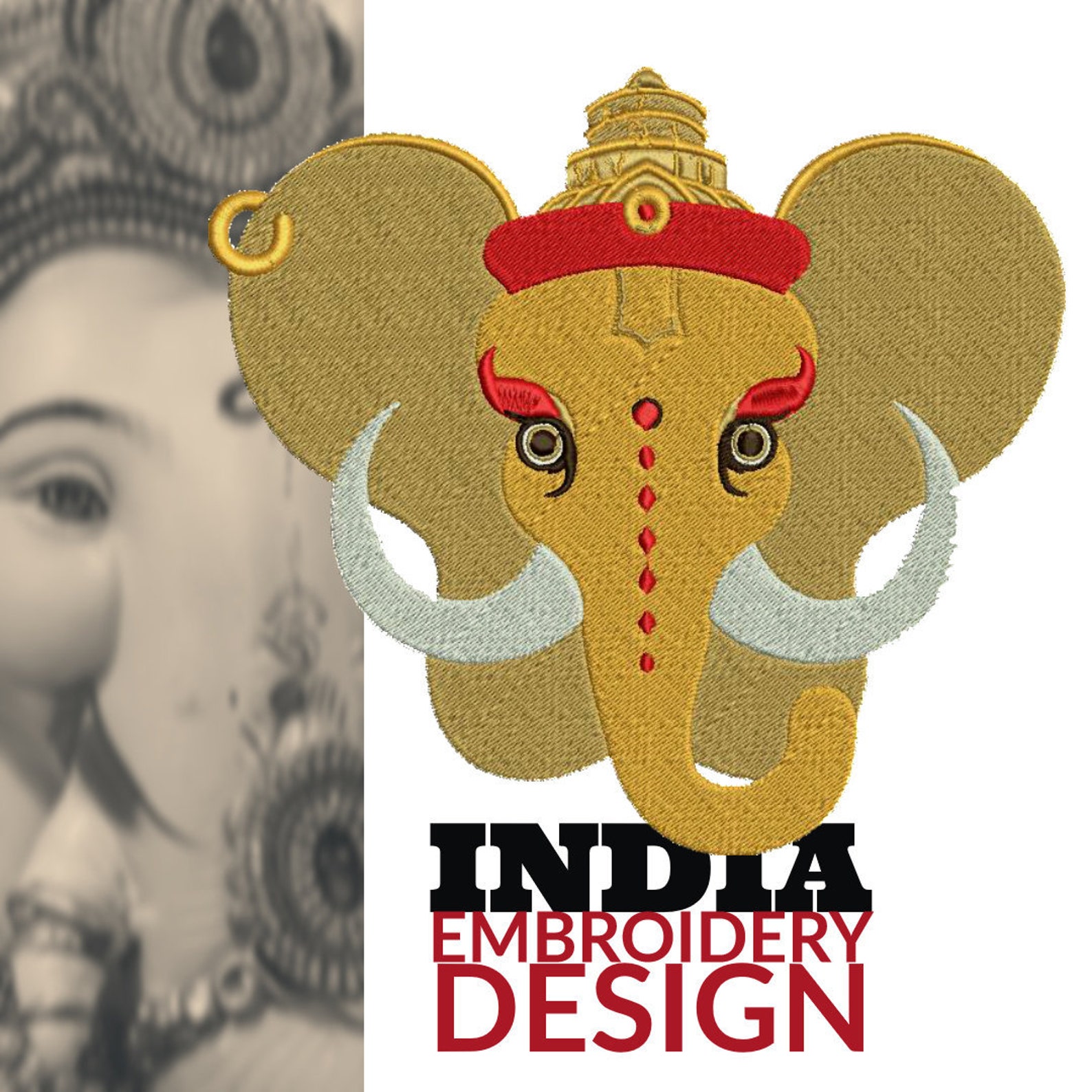 Ganesha Embroidery India Embroidery Ganesha Embroidery Etsy