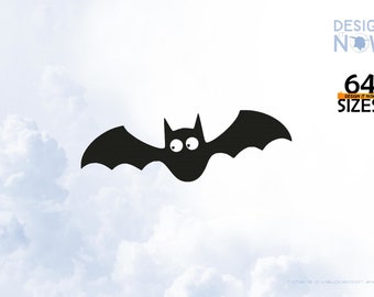 Halloween Bat Embroidery, Halloween Embroidery Pattern, Unique Digital Designs For Embroidery Machine