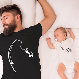 Father Son Matching Shirts, Father&#39;s Day Gift, Custom dad shirt, Dad and matching baby shirts, Wildlife dad shirt, New Dad Gift
