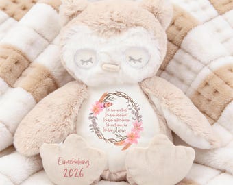 Personalisiertes Plüschtier | Kuscheltier mit Name | Geschenk Einschulung | Schulkind Geschenk | Schulanfang Geschenk | Affirmation