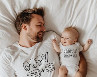 Father Son Matching Shirts, Father's Day Gift, Custom dad shirt, Dad and matching baby shirts, Wildlife dad shirt, New Dad Gift