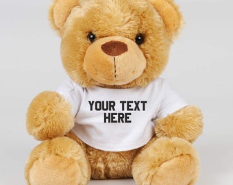 Custom 30cm Teddy Bear - Personalised Gift Bridesmaid Gift Custom Print Christmas Gift Gift For Her