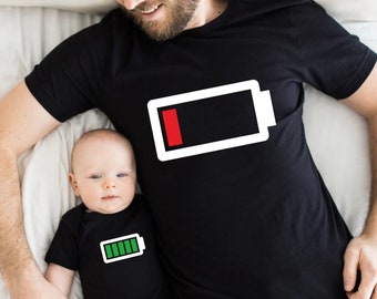 Bijpassende shirts vader en baby, cadeau voor vader, cadeauset vader baby, cadeau babyjongen en babymeisje, match vader en baby, cadeau vader, cadeau