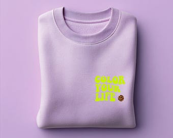Sweater Flieder für Damen, Statement Pullover mit NeonAkzent – kuschelweich hält er, perfekt für Frühling und Sommer