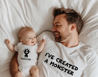 Father Son Matching Shirts, Father's Day Gift, Custom dad shirt, Dad and matching baby shirts, Wildlife dad shirt, New Dad Gift
