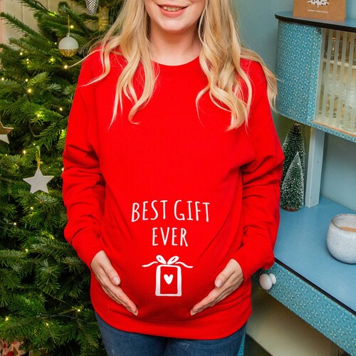 Christmas Maternity Sweater Christmas Pregnancy Sweater Etsy