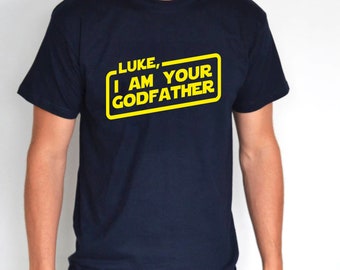 Personalized Name - Star wars dad T-shirt - Shirt New Baby gift Star War Parody present Christening Baptism Catholic Custom