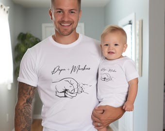 First Fathers Day gift for dad from baby, father son outfit, father daughter matching outfit, personalized dad shirt, Fathers Day gift baby