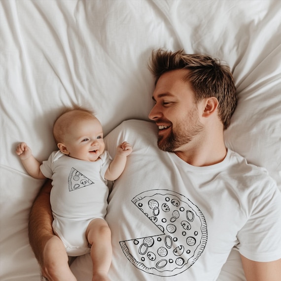 Vater Sohn Partnerlook, Papa erstes weihnachten, Weihnachten Pizza Geschenk, Lustige Papa Kind, Familie Spaß