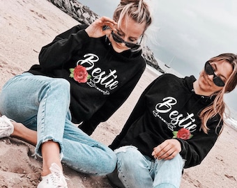 Bestie Hoodie Bestfriend Hoodie Bestfriend Hoodies For 2 Bff Hoodies Preppy Hoodie Best Friend Gift  Matching Best Friend