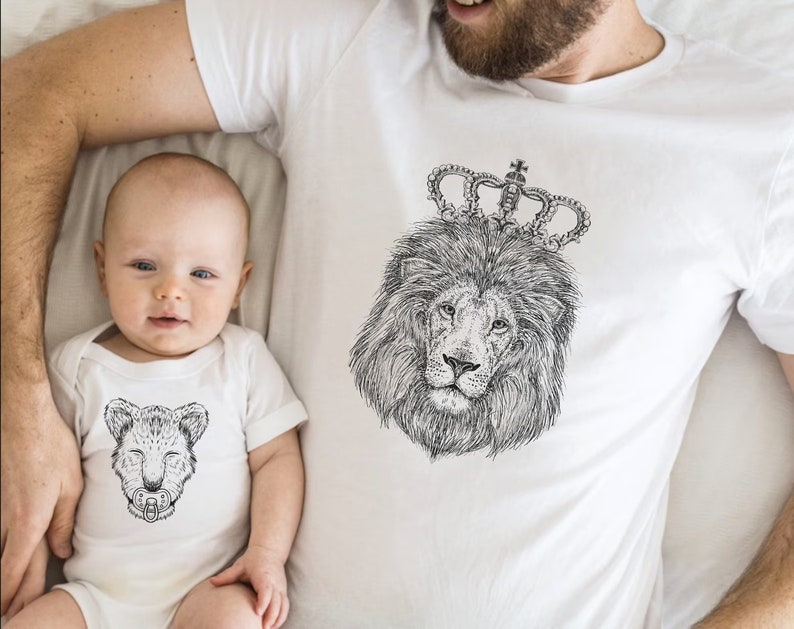 Father and Baby matching shirts, CtrlC CtrlV matching shirts, Lion king matching father baby shirts, father baby shirts, UNISEX image 1