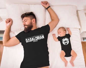 Matching Daddy and Child Son Daughter Shirts, Dadalorian The Child Star Wars Shirts,Father and Baby, Daddy and Me Shirts, Boy Girl Dad Gift