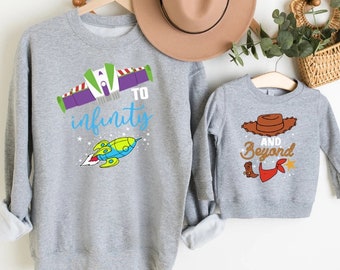 Infinity And Beyond Cartoon Mum & Kid Matching  Sweatshirts