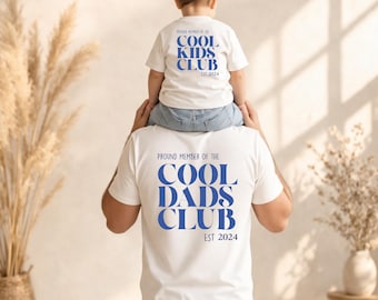 Cool Dads Club Father and Son Matching Shirts (Est. 2024), Cool Kids Club Kids Shirt, Father's Day Gift