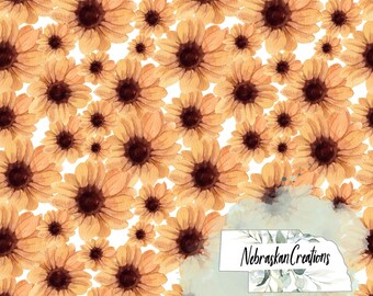 Modèle sans couture de tournesol qui se chevauche, modèle de tissu de récolte de fleurs jaunes d'automne, papier de scrapbooking floral girly