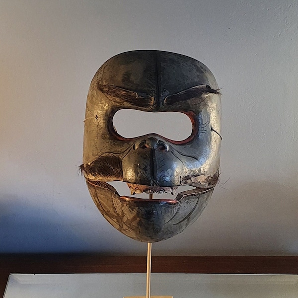 Antique masque en bois  Indonésien Topeng Bali Java. Masque de danse et théâtre . 1960.