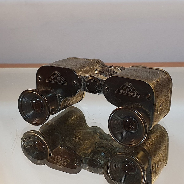 Theater binoculars C.P Goerz Berlin, Trieder binocle Fago3 1/3. Made in Germany. 1930. Pocket or handbag binoculars for spectacle.