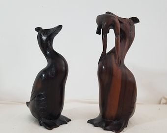 Ironwood animal statuettes made in Bali.