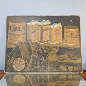 Manifesto pubblicitario d'epoca in cartone "Ecuador". Realizzato in Francia negli anni '20.