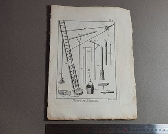 Original Plank Methodical Encyclopedia Diderot D/'AlembertPanckoucke . 1783 Golden Shooter