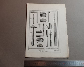 Original Plank Methodical Encyclopedia Diderot D/'AlembertPanckoucke . 1783 Golden Shooter