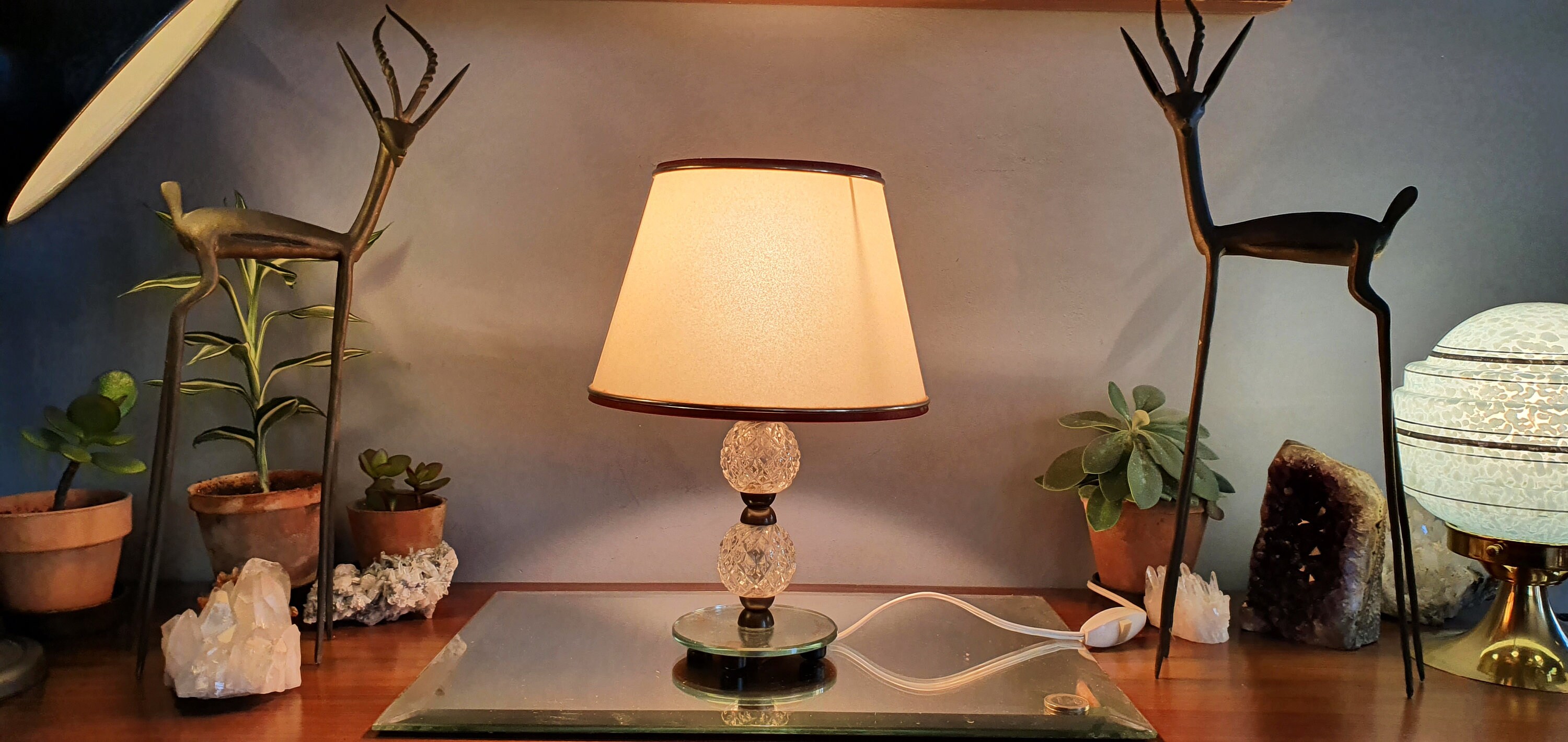 Lampe de Table Vintage 1950. Made in France.
