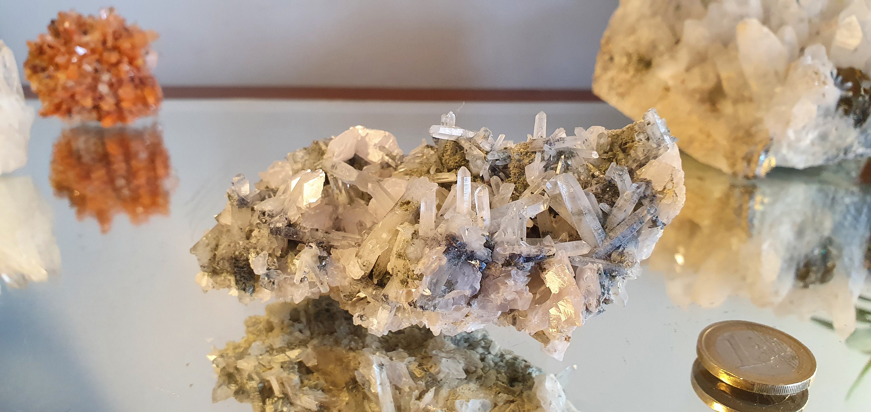 Cristaux de Sélénite sur Gange . 159 G. Mexique.