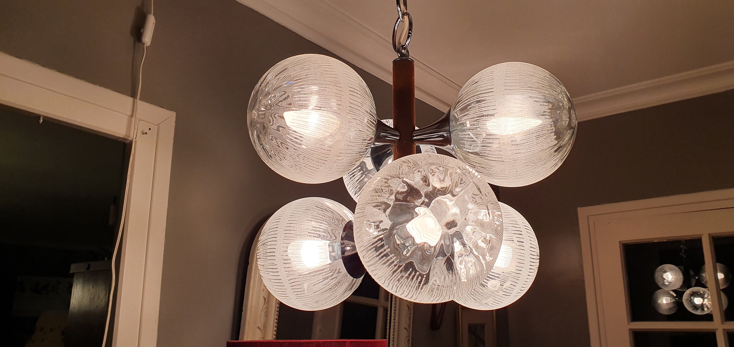 Suspension Vintage Reznicek Leuchten Wien 1970.