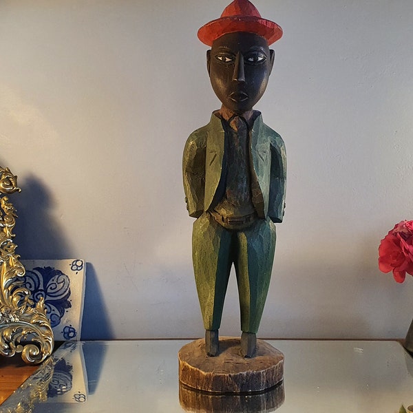 Statuette en bois colon Baoulé  originale. 1950.