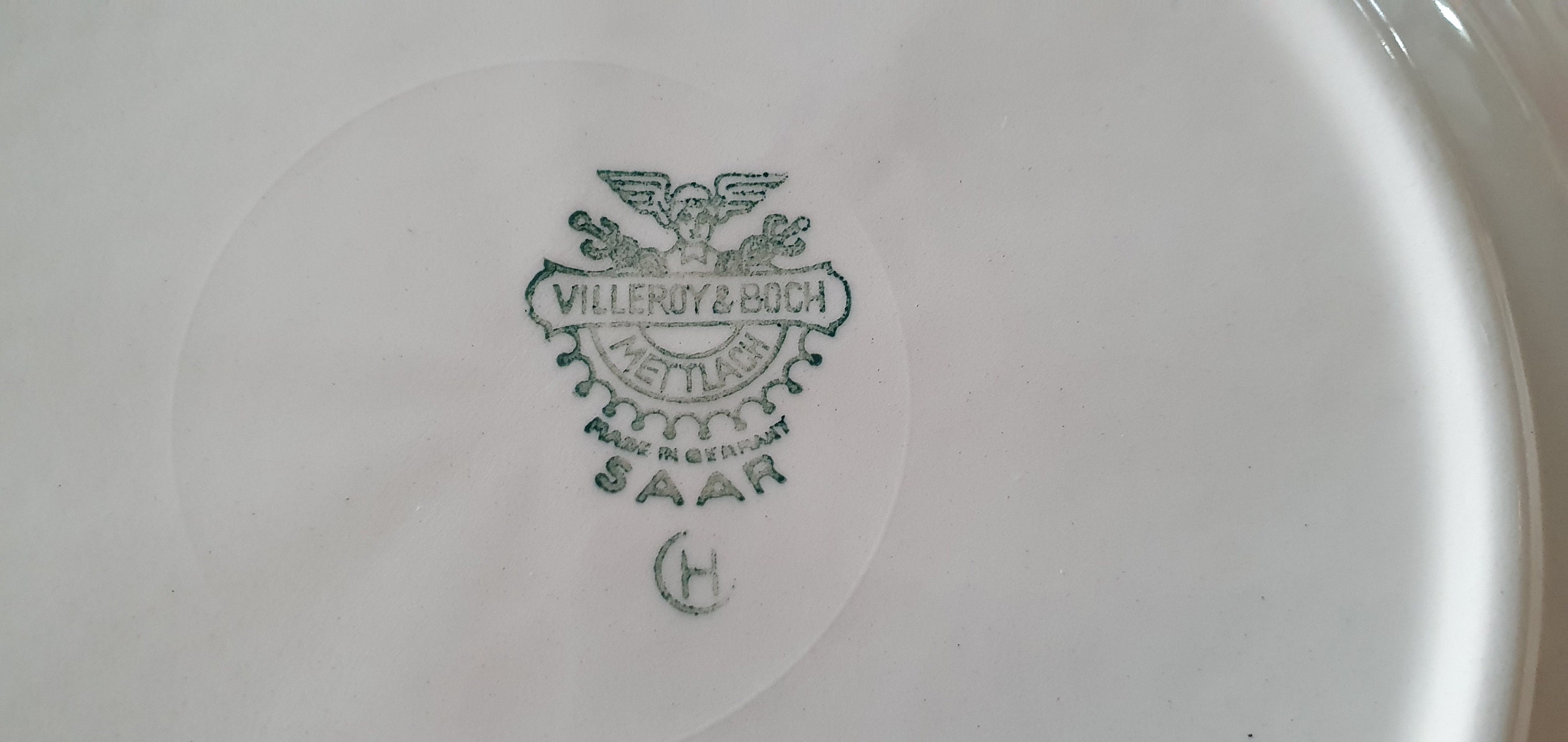 Set mit 6 flachen Vintage-Tellern aus Porzellan mit | Etsy