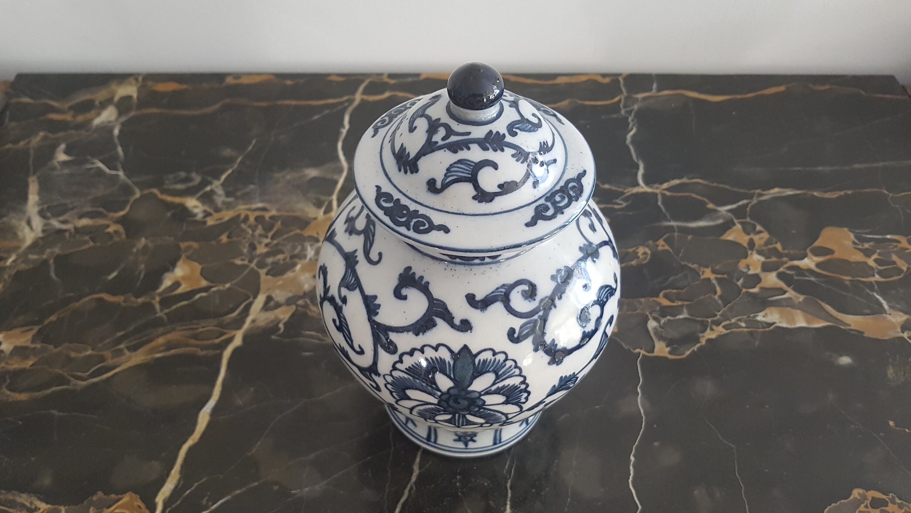 Antique Chinese Ginger Pot Blue and White Ceramic. Etsy