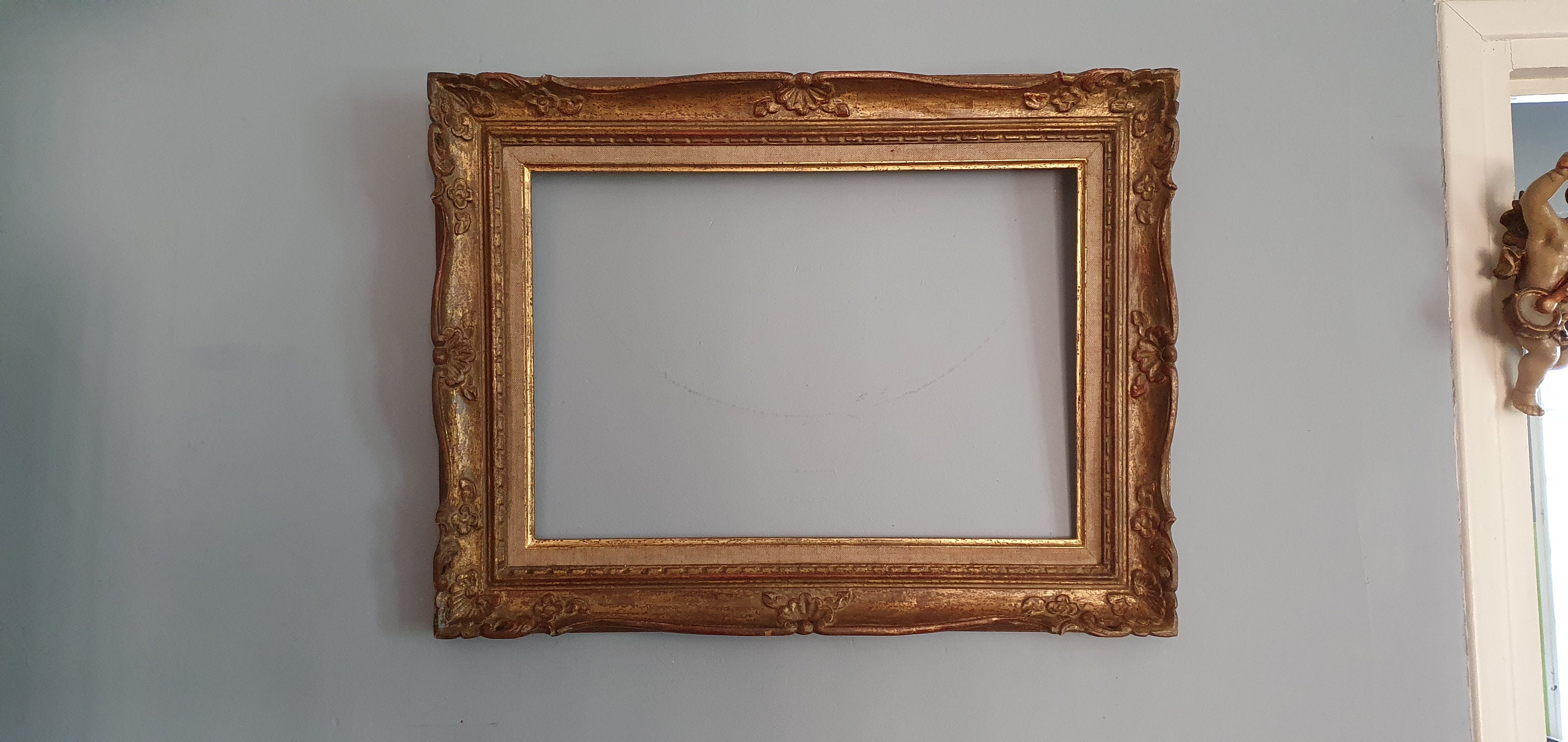 Ancien Cadre en Bois Sculpté Montparnasse 1950 Made in France.