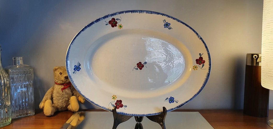 Große ovale Gericht Vintage Digoin & Saarbrücken Service Mary | Etsy