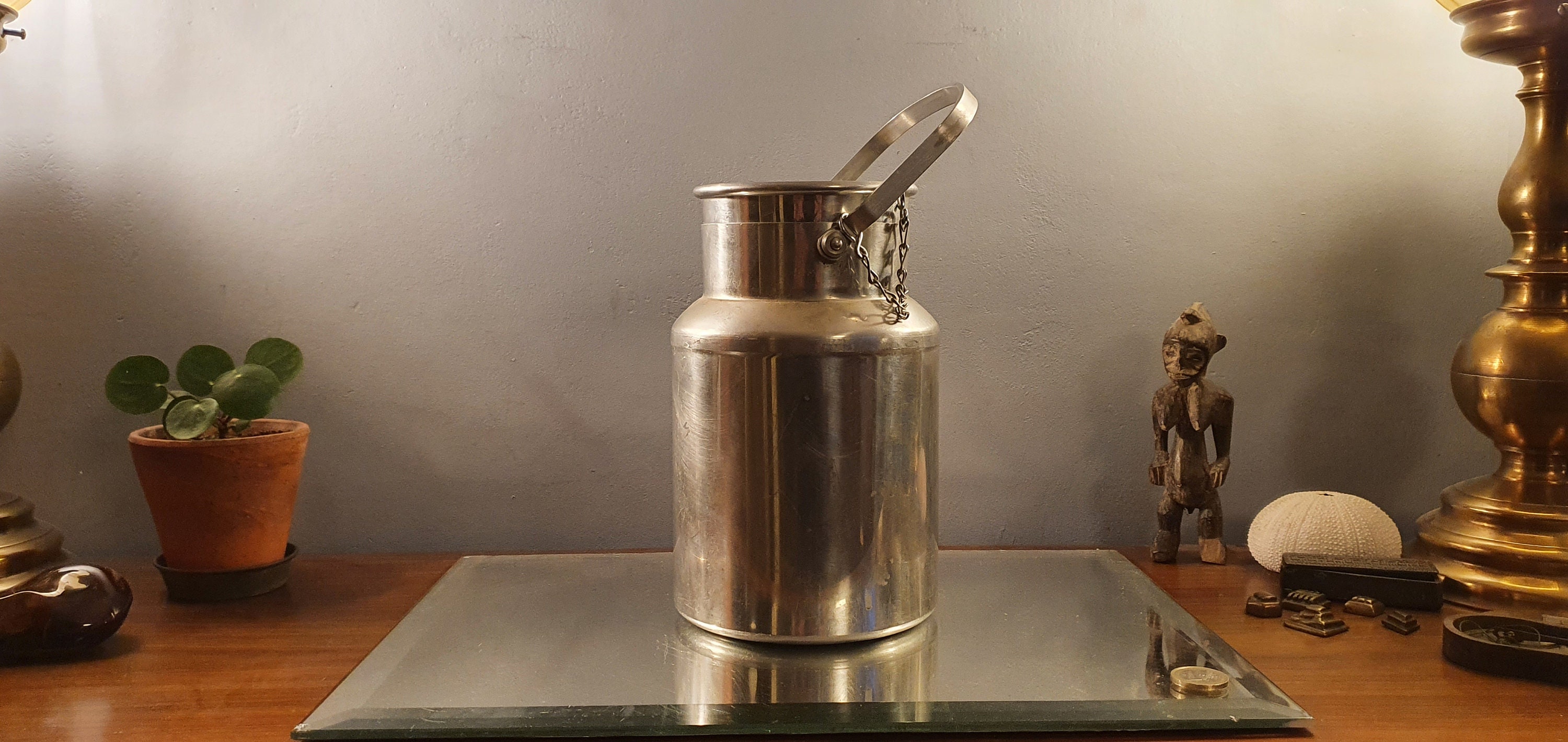 Ancien Pot à Lait en Aluminium, Bourgeat Série Classique
