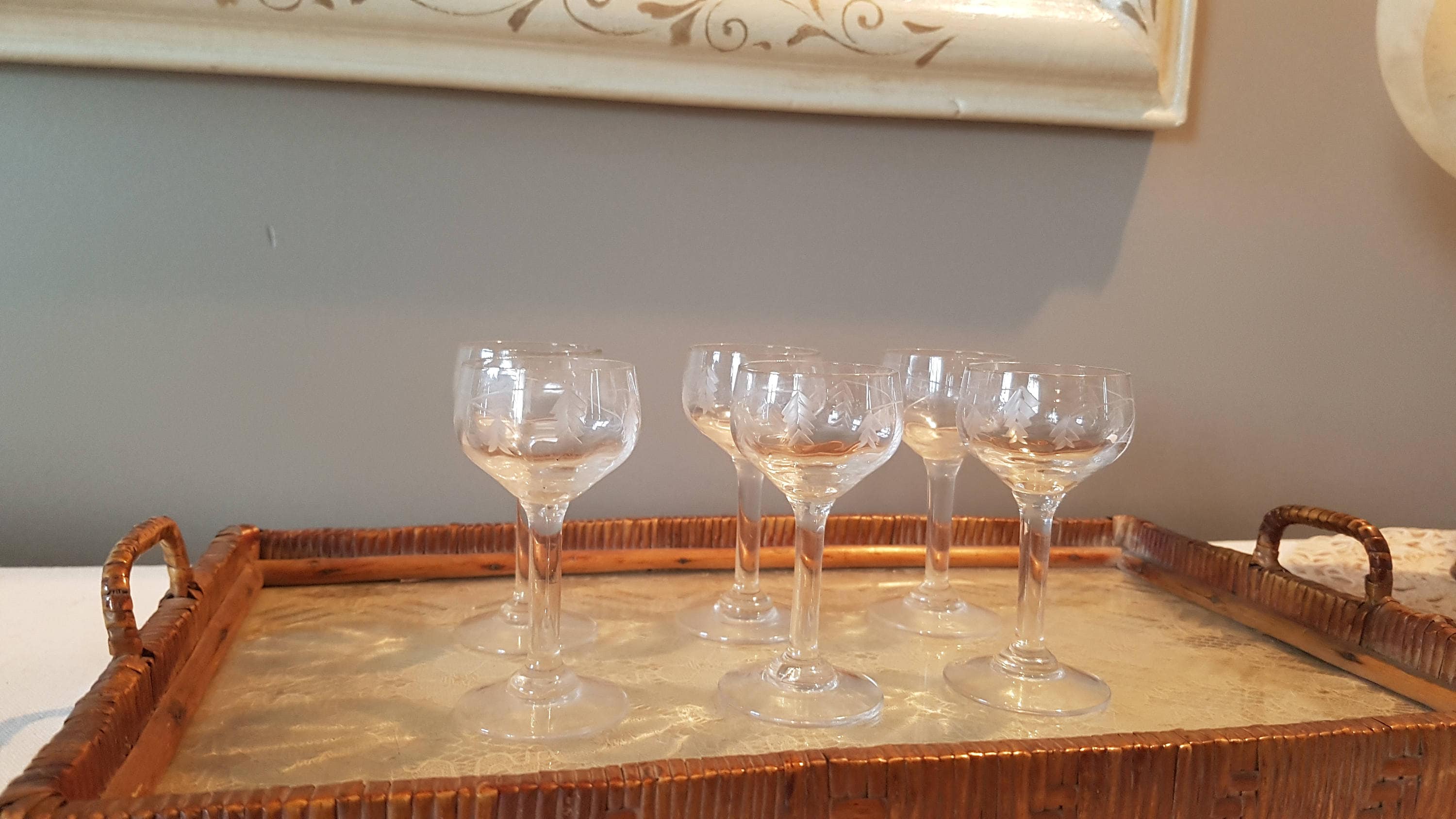 Set de 6 Verres à Liqueur Français 1950. Vintage . France.