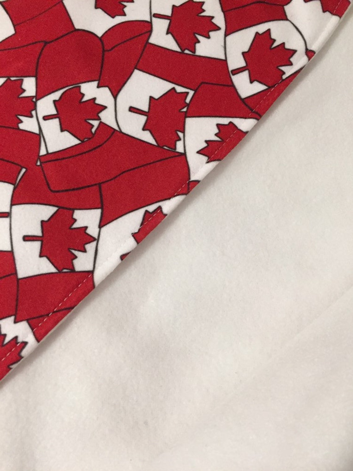 Hooded Baby Blankets Canada Flag Fleece Fabric Winter Etsy UK